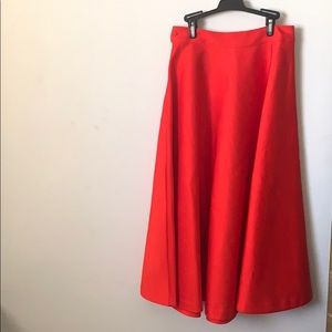 formal satin midi skirt